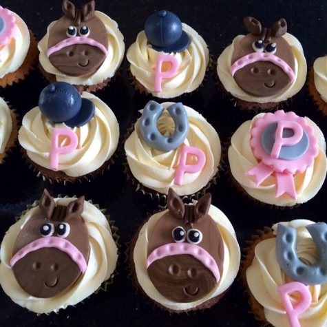 Some horse themed cupcakes made for a little girls riding party. All toppers handmade